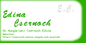 edina csernoch business card